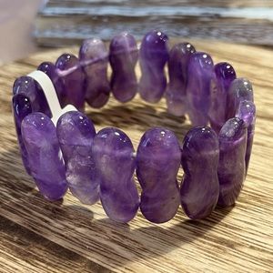 Amethyst Naural Healing Crystal Stretch Bracelet